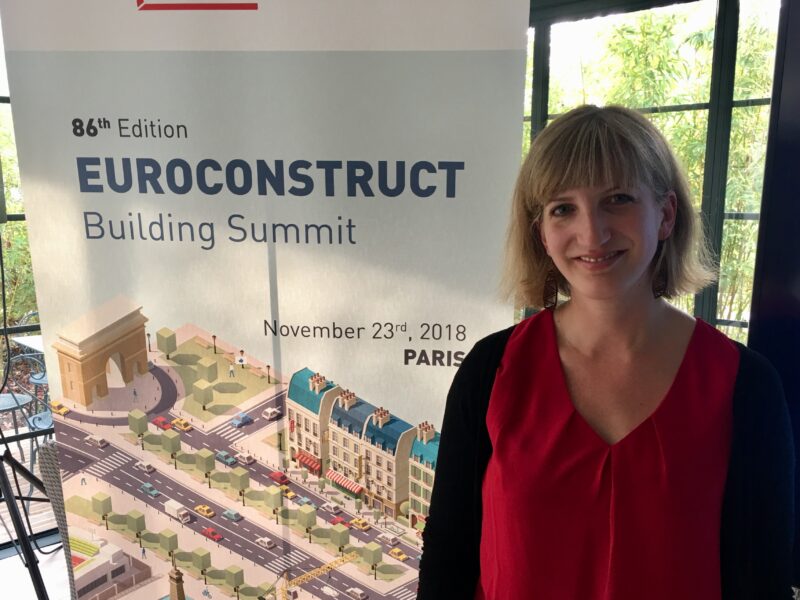 Julia Bachtrögler at the 86th Euroconstruct Conference